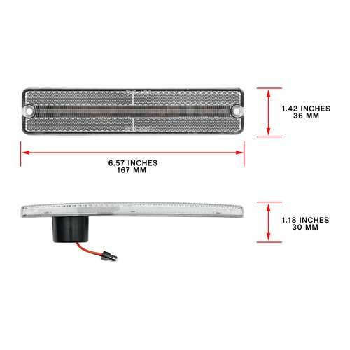 4x Front&Rear LED Side Marker Light Kit for Jeep CJ 5/6/7/8 SJ Wagoneer J10 J20 - Picture 10 of 14