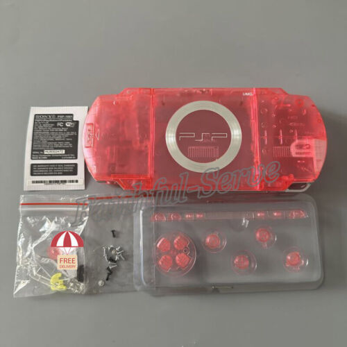 New PSP 1000 Replacement Full Housing Shell Case Cover with Buttons Clear Blue - Picture 7 of 7