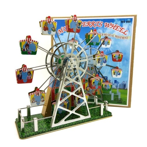 Creative Ferris Wheel Wind up Toy Music Box for Coffee Shop Display Decor - Picture 3 of 8