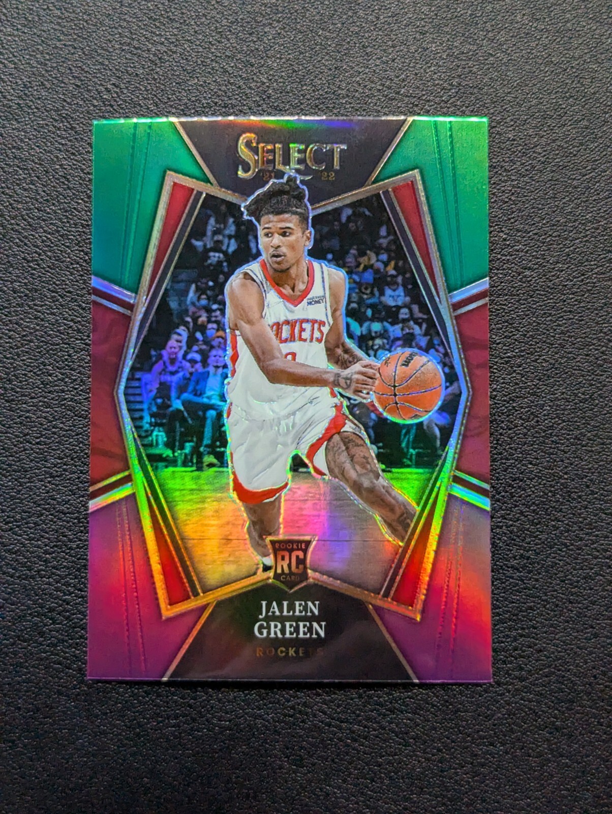 2021-22 Panini Select Jalen Green Rookie Tri-Color #190 Rockets