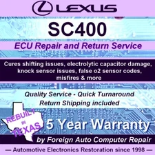 SC400 Lexus ECU, ECM, PCM Repair Service - Quick Turnaround - 5 year warranty