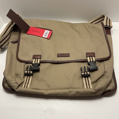 SLOAN MESSENGER BAG IN DESERT CANVAS BY BAEKGAARD