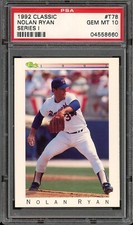 1992 Classic Baseball #T78 Nolan Ryan Series I PSA 10
