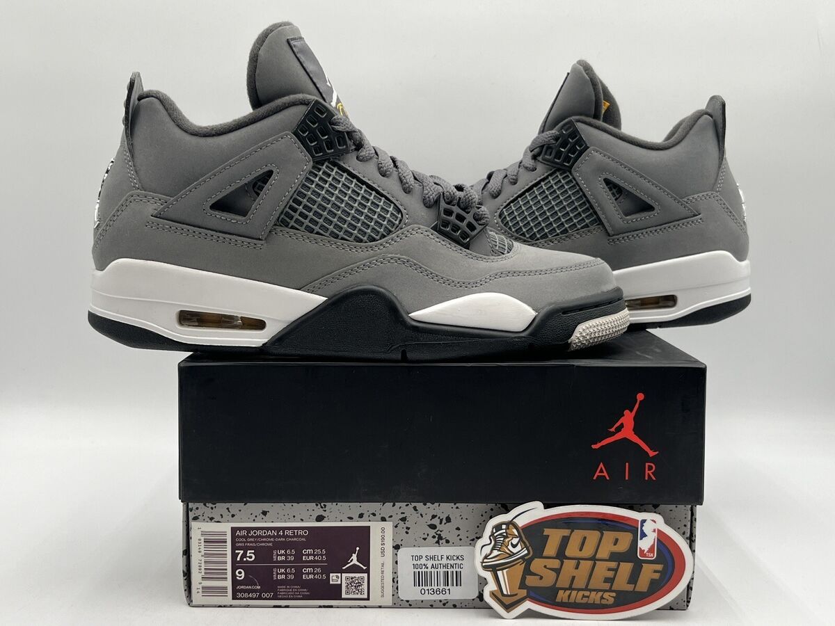 New Air Jordan 4 Cool Grey 2019 Size 7.5 Rare Retro New Air Jordan 4 Cool Grey 2019 Size 7.5 Rare Retro