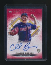 CHARLIE BARNES 2022 TOPPS INCEPTION RED RC AUTO PARALLEL #BRES-CB