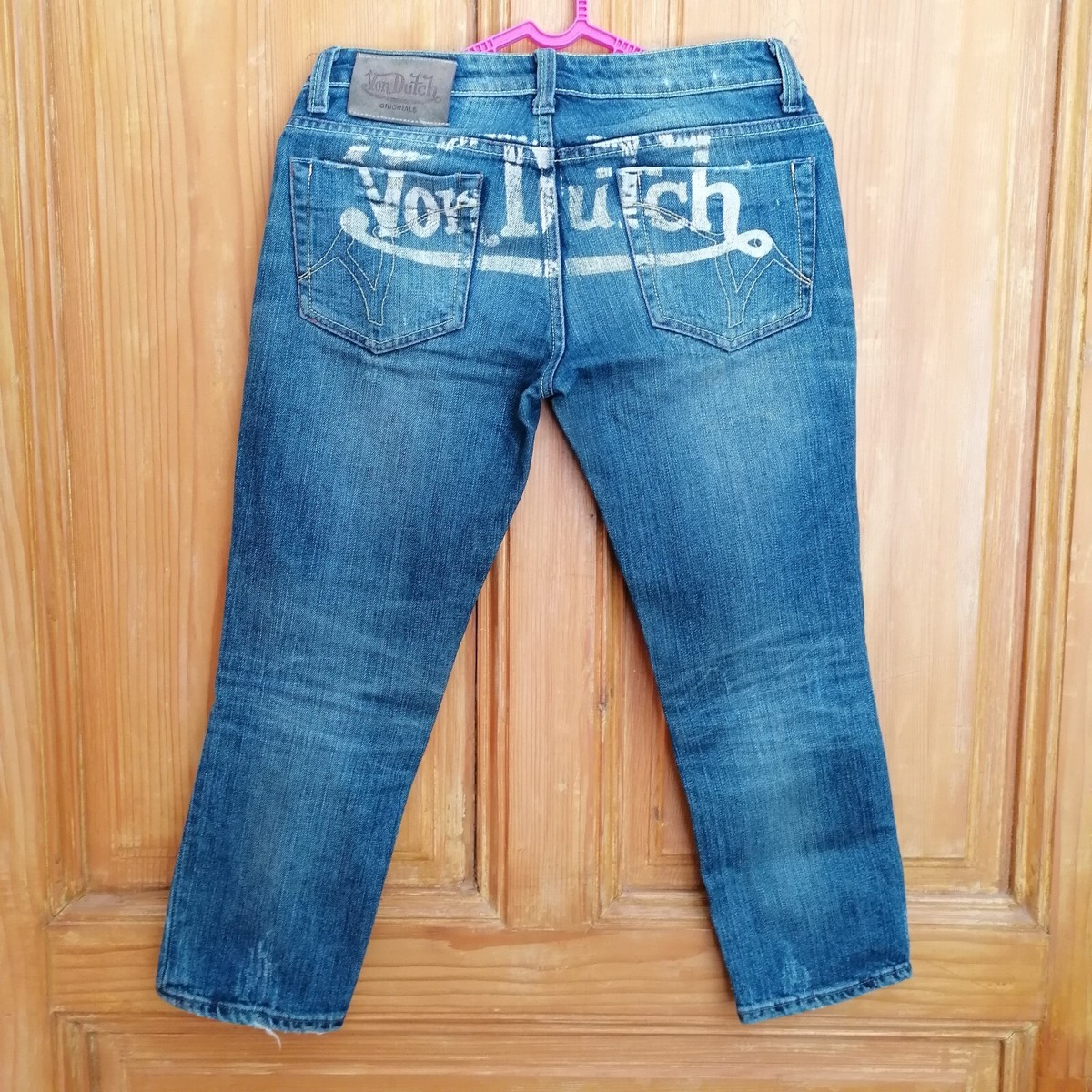 Von Dutch Vintage Y2k Iconic LOGO Low Rise blue jeans capri | eBay