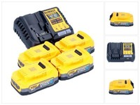 Dewalt Dcb 1104 E4 Akku Starter Set 18 V 4X Powerstack 1,7 Ah + Dcb 1104 Lader