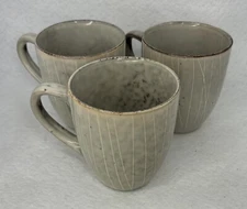 Project62 Solene Gray Stoneware Coffee Mugs 4.1in Discontinued Set of 3