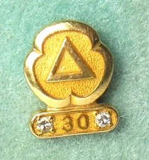 ⛽️ 14K employee service award tie pin advertising Cities Service Gas/Oil Co. 💎
