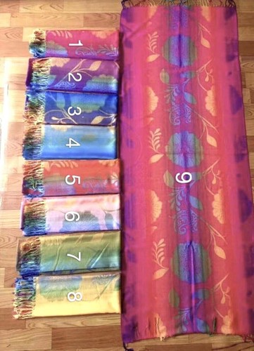 bulk lot 10pcs wholesale rainbow pashmina shawl scarf stole wrap - 第 9/12 張圖片
