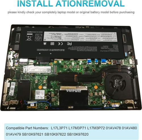 Batteria L17C6P71 11,4V 5000mAh per Lenovo ThinkPad X280 A285 01AV470 ASUNCELL - Photo 8/8
