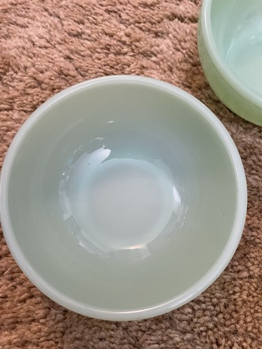 3 Vintage Jade Ite (Dinnerware) Chili Bowls 5" by Anchor Hocking Fire-King VGC - Picture 3 of 7