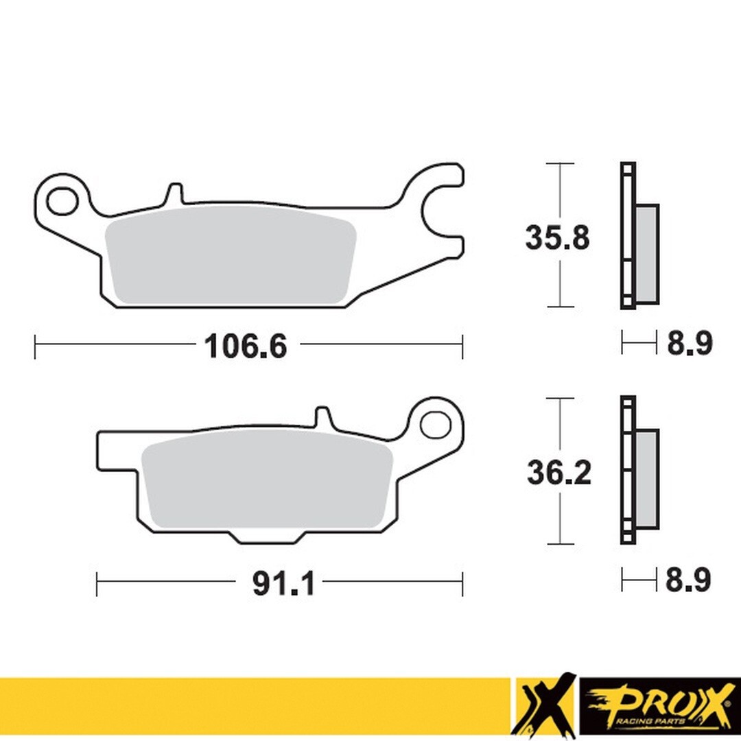 Plaquettes de frein KH445 Premium métal fritté pour Yamaha Grizzly 550