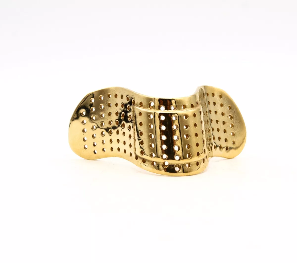 ALAN CROCETTI 2014 NOSE PLASTER RING IN 18 KT YELLOW GOLD VERMEIL WITH BOX
