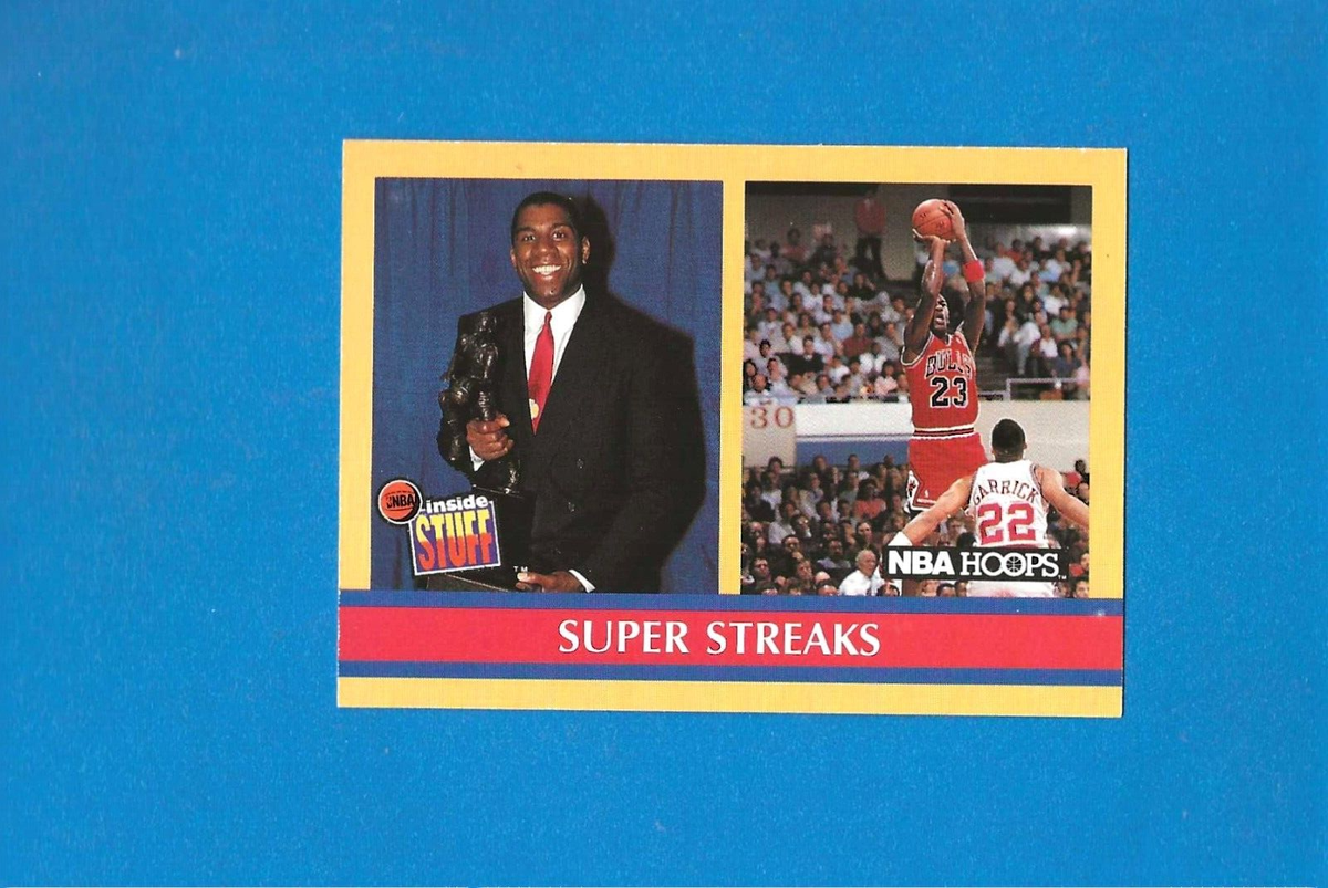 1990 NBA Hoops Inside Stuff Super Streaks Michael Jordan Magic