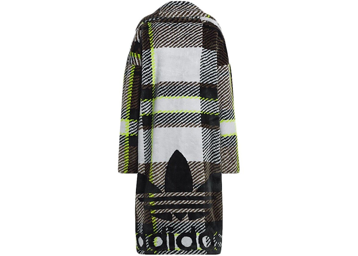 adidas Ivy Park Halls of Ivy Plaid Faux Fur Jacket (All adidas Ivy Park Halls of Ivy Plaid Faux Fur Jacket (All