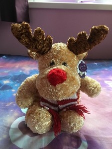 christmas reindeer soft toy