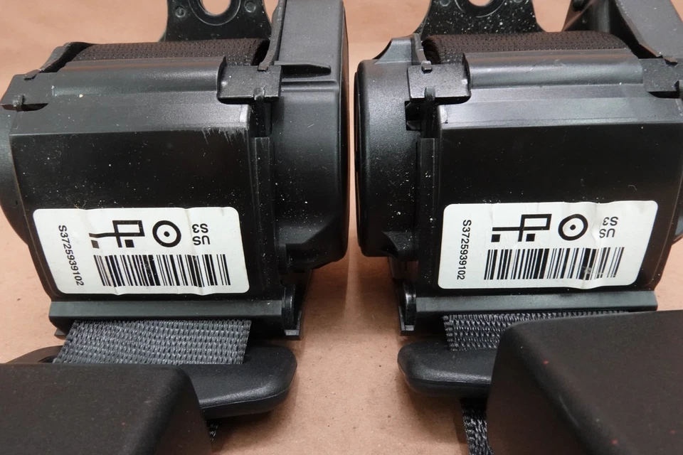 2014-2021 BMW F22 M2 228i 228XI M235 Rear Set Left & Right Seat Belt Black - Image 3 of 4