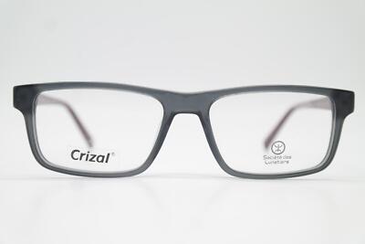 Crizal GRAZ Gray Wine Red Oval Eyeglass Frame New