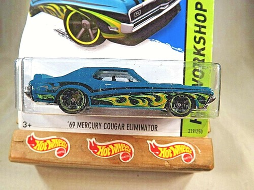 2014 Hot Wheels #219 HW Workshop-Heat Fleet '69 MERCURY COUGAR ELIMINATOR Teal - Picture 2 of 5