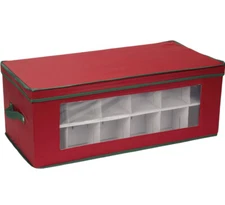 Household Essentials 551RED Large Christmas Tree Ornament Storage Box | Store...