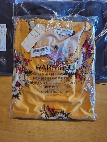 Beyond This Plane Camel Floral Cap Sleeve Dress- 3X Women & Plus new in package