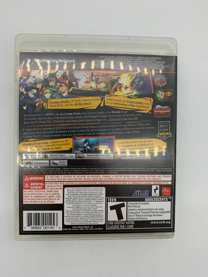 Persona 4: Arena (Sony PlayStation 3, 2012) - Image 2 of 4