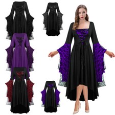 Costume cosplay donna punk gotico halloween carnevale strega vampiro festa vestito