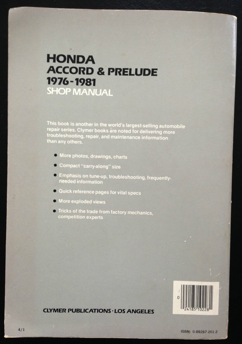 1976 1977 1978 1979 1980 1981 HONDA ACCORD HONDA PRELUDE REPAIR