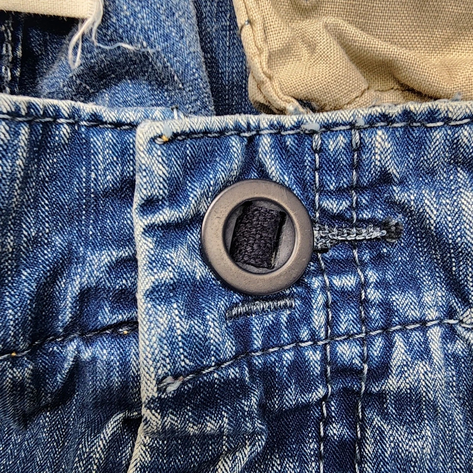 Vintage Y2K Gap Jeans Mens 33x32 Blue Articulated Knee Wide Leg Adjustable Waist - Image 2 of 4