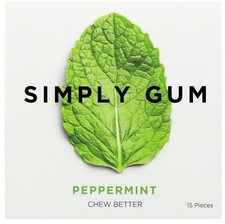 Chewing Gum, Peppermint, 15 Pieces