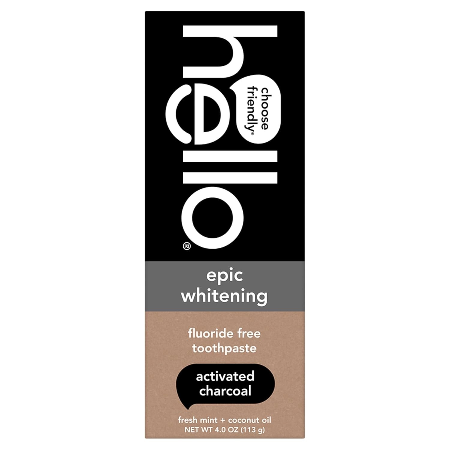Epic Whitening Charcoal Paste - Black Toothpaste with Natural Ingredients, 4 Oz