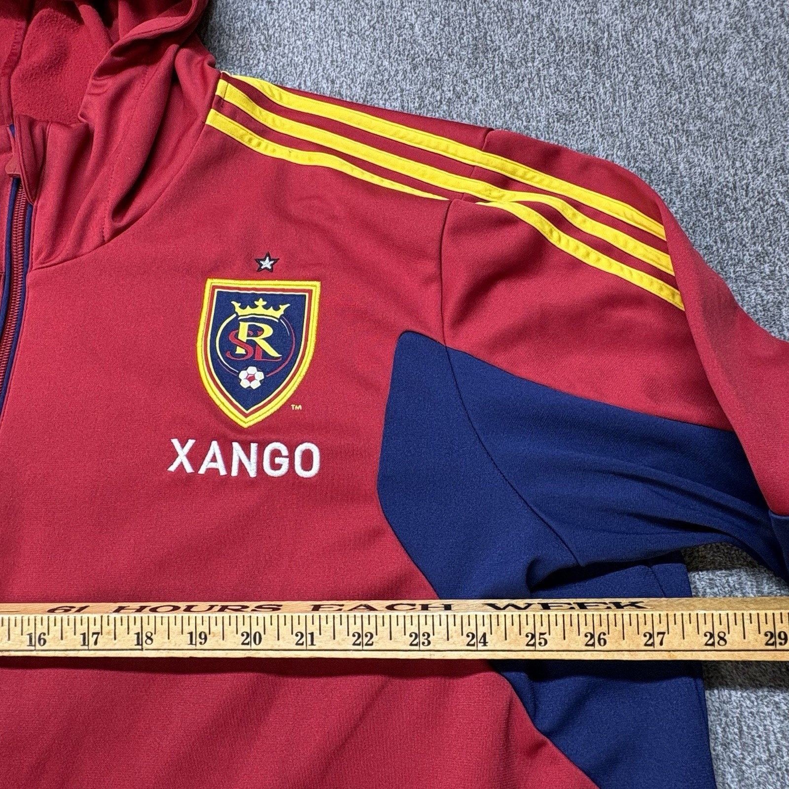 Adidas Xango Real Salt Lake Logo Mens 2XL Track Jacket Hoodie 2011 Zip MLS RSL view 7