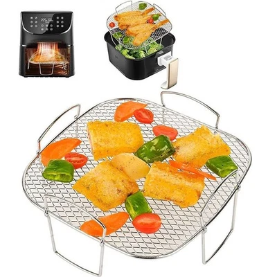 Rack Square Air Fryer Rack Grillrost Luft Friteuse Korb Luft Friteuse Zubehör UK