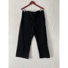Maeve Anthropologie The Colette High Rise Wide Leg Crop Pants Black Size 34 NEW