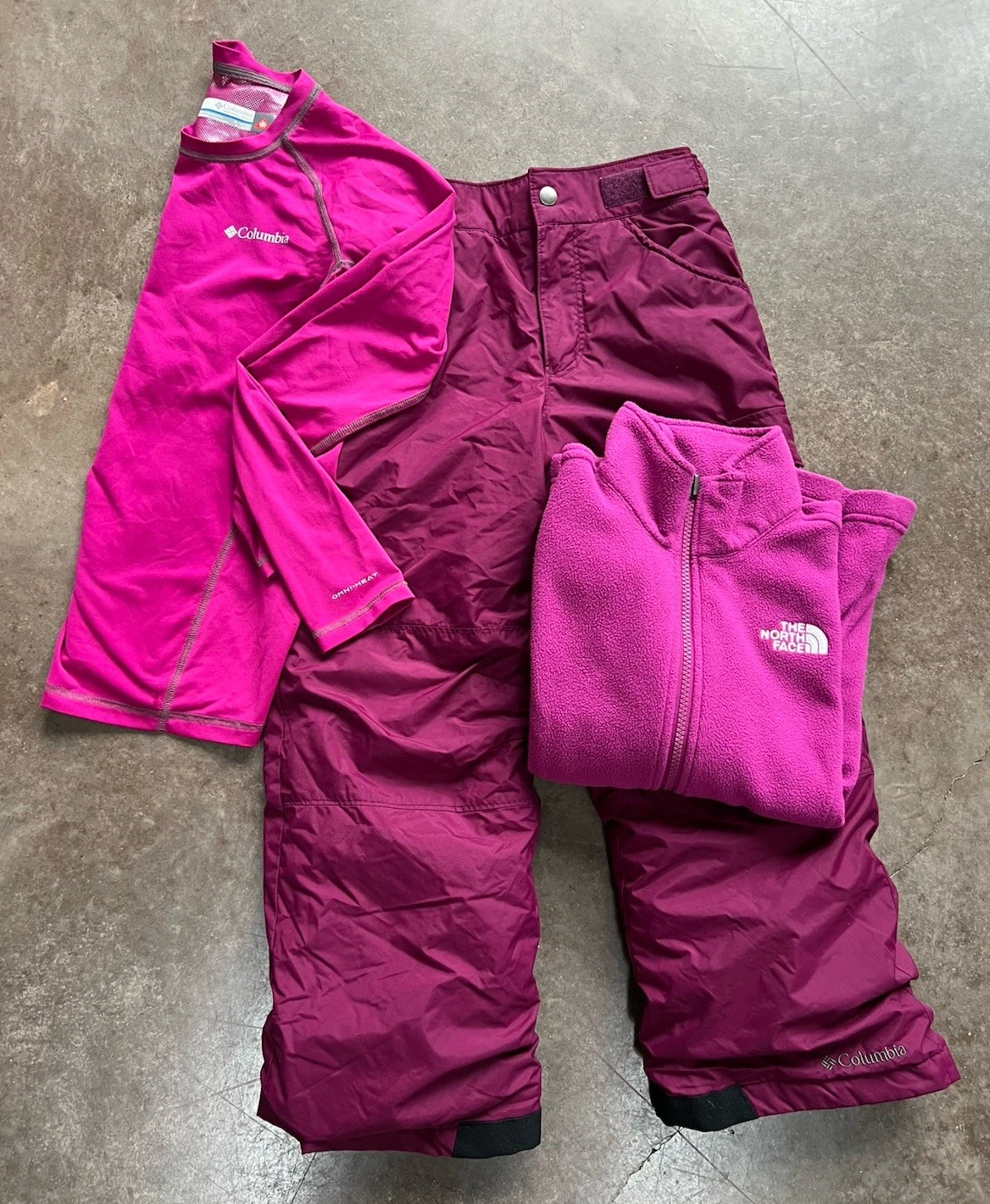 Girls Youth North Face & Columbia Lot Snow Winter Pants Top Jacket Magenta S/M