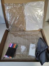 Monthly Weekly Planner Board Set 16x12in w/ Markers Cloth