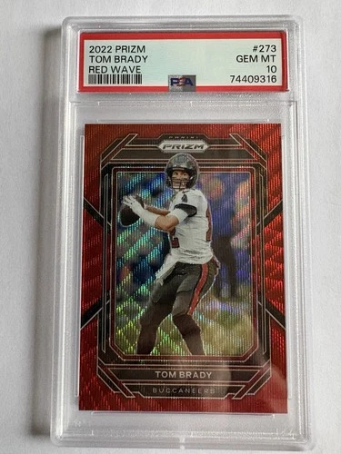 TOM BRADY *First on Print* Bucs 2022 Panini Prizm RED WAVE #'d 1/149, PSA 10!!