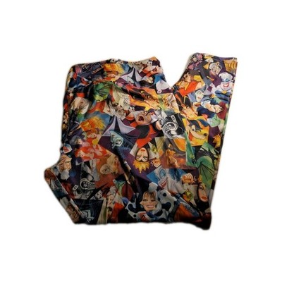 Disney Parks Women's 2X Leggings Villains Hook Gaston Evil Queen Stepsisters EUC