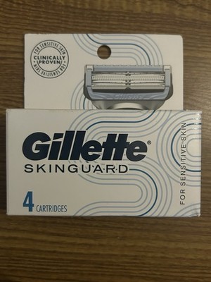 Gillette Skinguard For Sensitive Skin Razor Blade Refills 4 Cartridges New