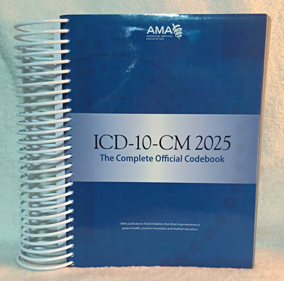 AMA ICD-10-CM 2025 Complete Official Codebook Spiral, Illustrated 1152p