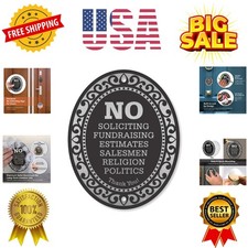 Designer No Soliciting Sign for House - No Estimates, Salesmen, Thank You Sig...
