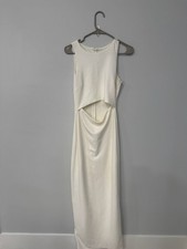 Lulus White Sleeveless Cutout Midi Dress