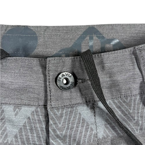Pantalones cortos sin mangas Kavu Dunk para hombre a rayas sombra talla 36 gris secado rápido natación - Imagen 2 de 5