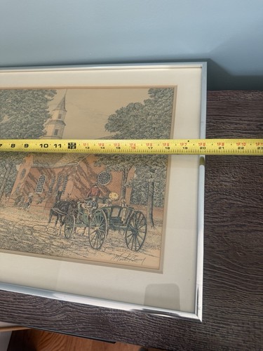 MARTIN BARRY Limited Edition S/N Lithograph Benton Parish Church Williamsburg - Picture 7 of 13