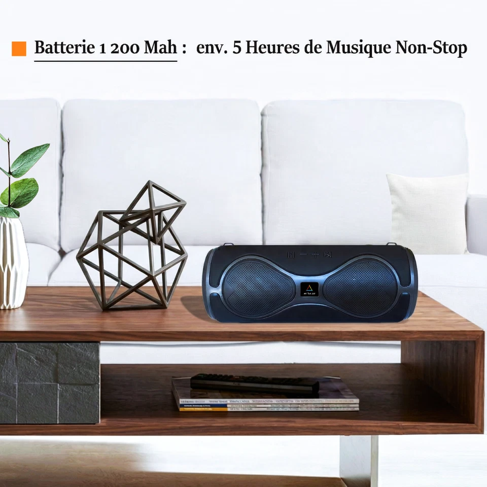 Enceinte Bluetooth LedSpeaker, USB, Tf Card, Aux pour Smartphones et Tablettes - Photo 3/4