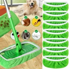 8Pcs Reusable Mop Pads Refill for Swiffer Sweeper Mop Washable Microfiber Floor
