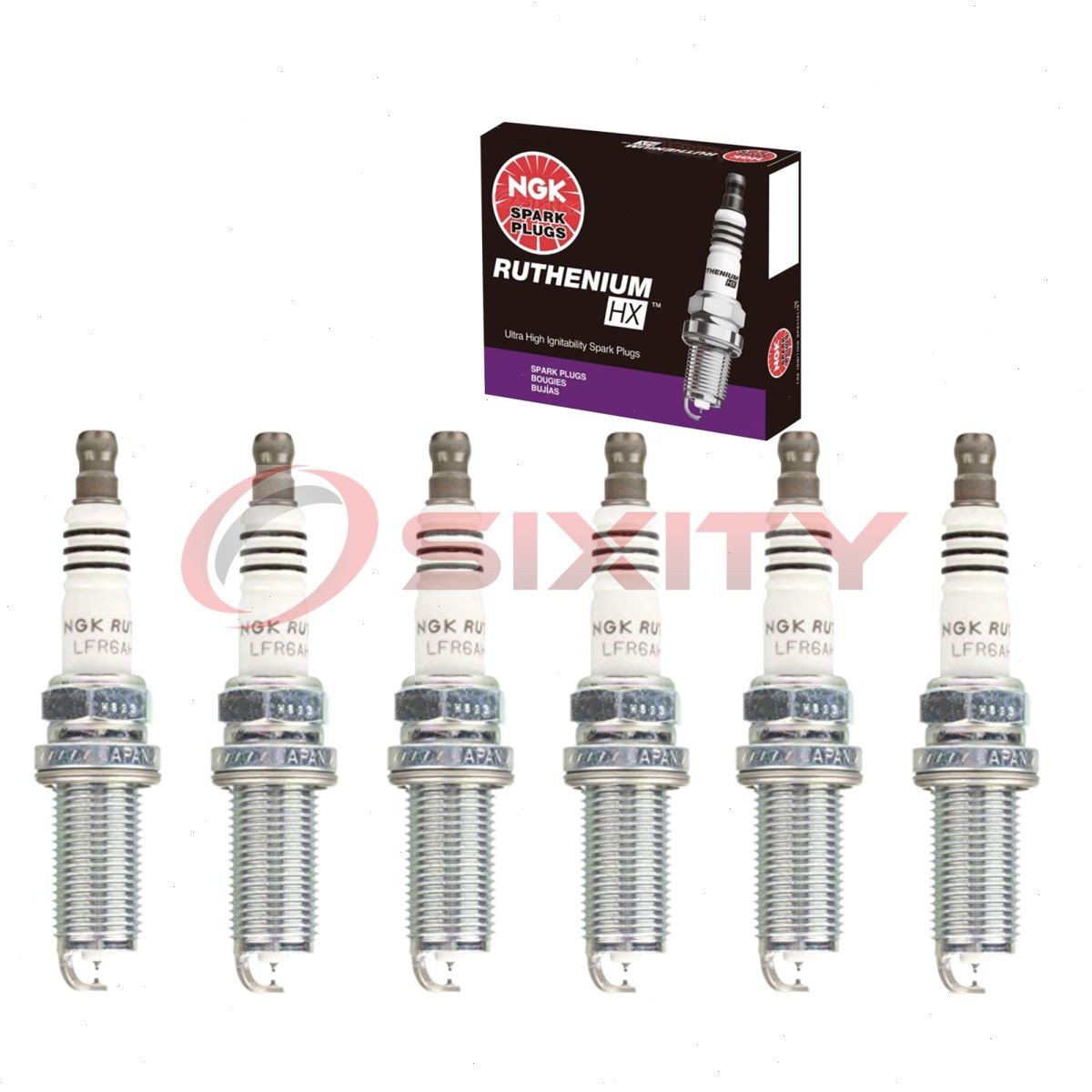 6 pcs NGK Ruthenium HX Spark Plugs for 2007-2010 BMW X5 3.0L L6 - Engine Kit yo