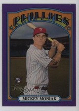 2021 Heritage High Number Hot Box Chrome Purple Refractor Mickey Moniak #653 6tw