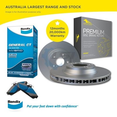 Rear Bendix Brake Pads and Disc Rotors Set for Nissan MAXIMA 3.0L A32 1995-99